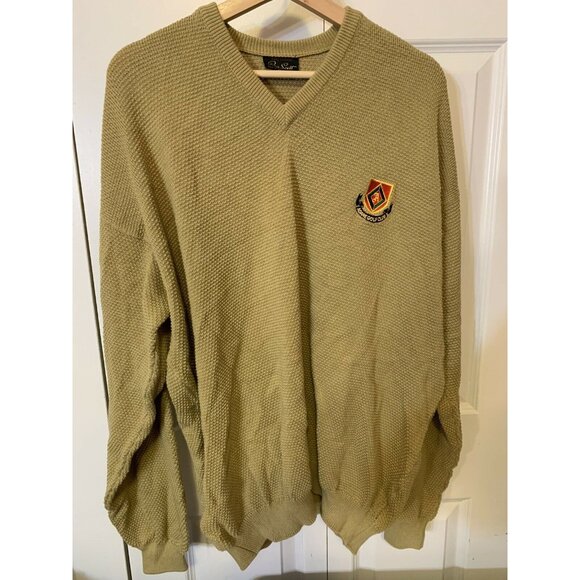 Peter Scott Men’s Sz XL Gold Pure Cotton Sweater Made‎ In Scotland - Picture 4 of 9